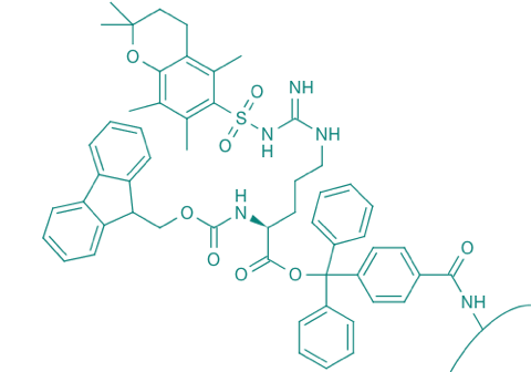 Fmoc-L-Arg(Pmc)-TCP-Resin 