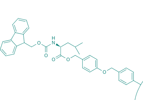 Fmoc-Leu-Wang-Harz (1% DVB; 100-200 mesh; 0,3-0,8 mmol/g)