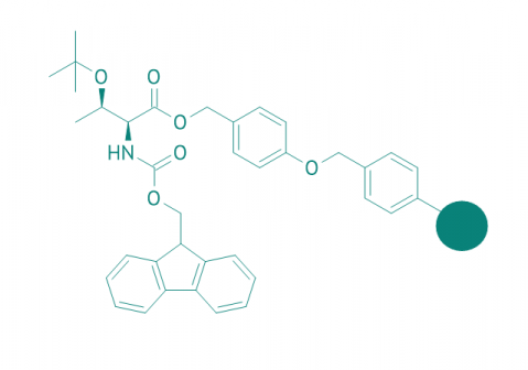 Fmoc-Thr(tBu)-Wang Harz (1% DVB; 100-200 mesh; 0,3-0,8 mmol/g)