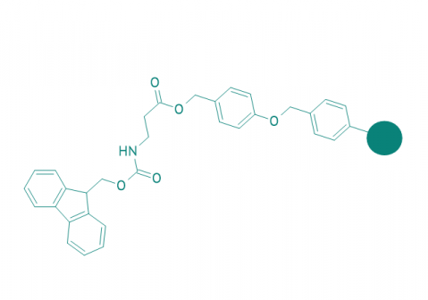 Fmoc-beta-Ala-Wang Harz (1% DVB; 100-200 mesh; 0,3-0,8 mmol/g)