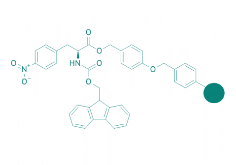 Fmoc-Phe(4-NO2)-Wang Harz (1% DVB; 100-200 mesh; 0,3-0,8 mmol/g)
