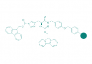 Fmoc-His(Fmoc)-Wang Harz (1% DVB; 100-200 mesh; 0,3-0,8 mmol/g)