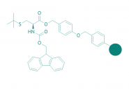 Fmoc-Cys(tBu)-Wang Harz (1% DVB; 100-200 mesh; 0,3-0,8 mmol/g)