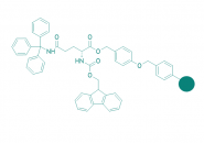 Fmoc-D-Gln(Trt)-Wang resin (1% DVB; 100-200 mesh; 0,3-0,8 mmol/g)