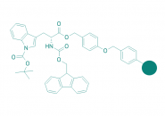 Fmoc-D-Trp(Boc)-Wang Harz (1% DVB; 100-200 mesh; 0,3-0,8 mmol/g)
